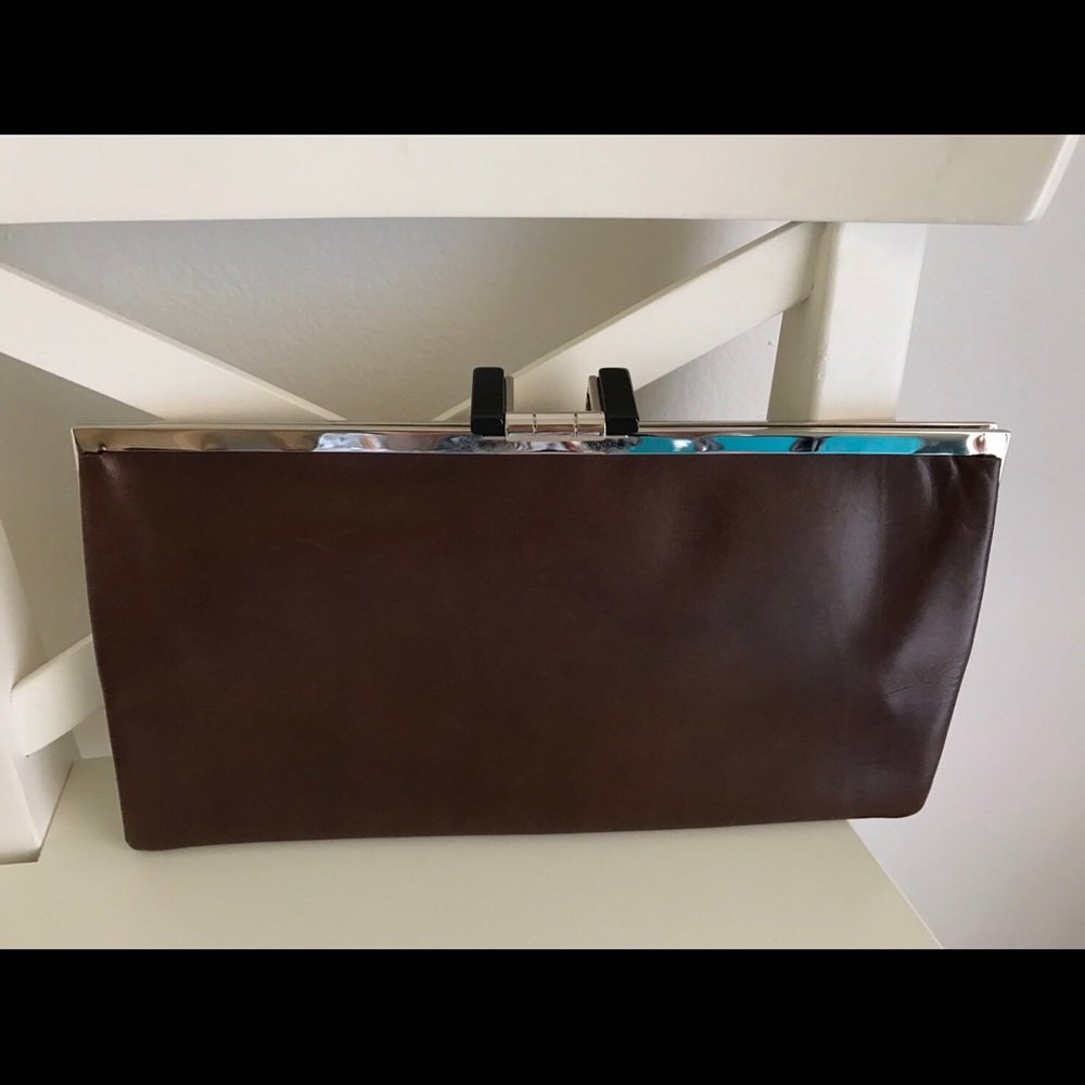 Marni Brown Leather Clutch